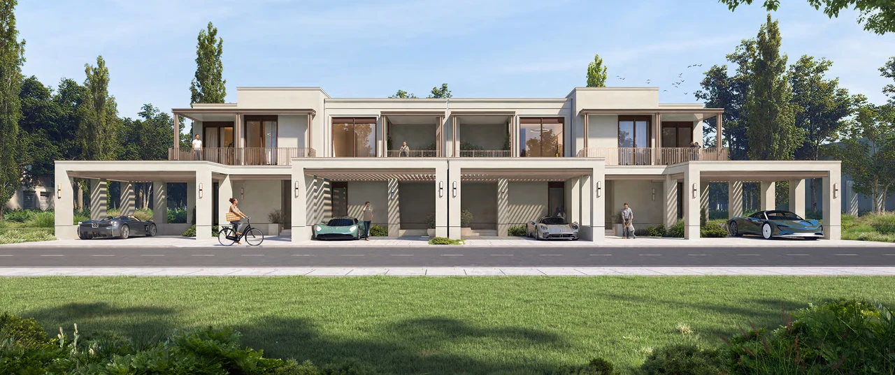 Townhouses - front elevation · Tbilisi Waterfront · preliminary visualisation