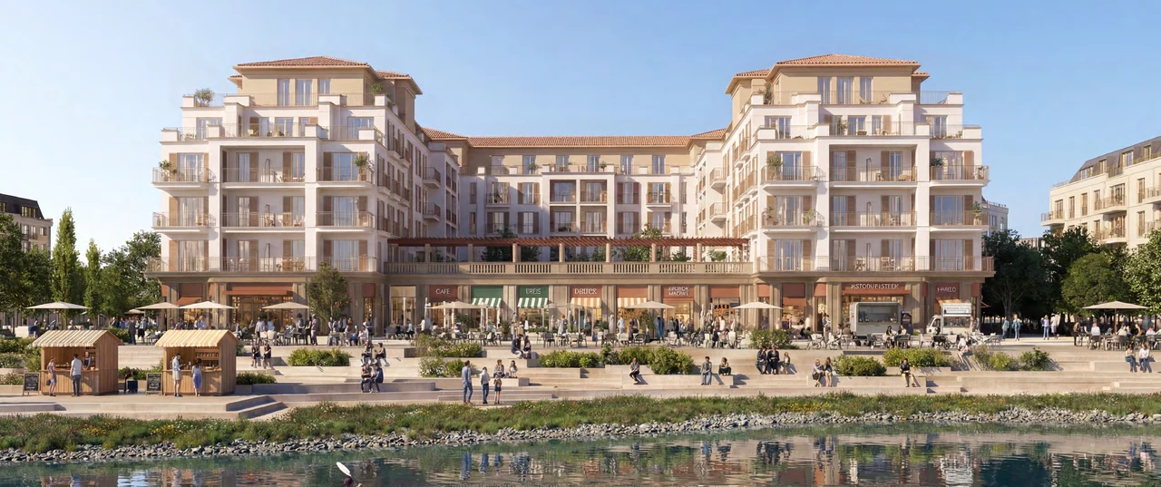 Verdant Residences - waterfront facade · Tbilisi Waterfront · preliminary visualisation