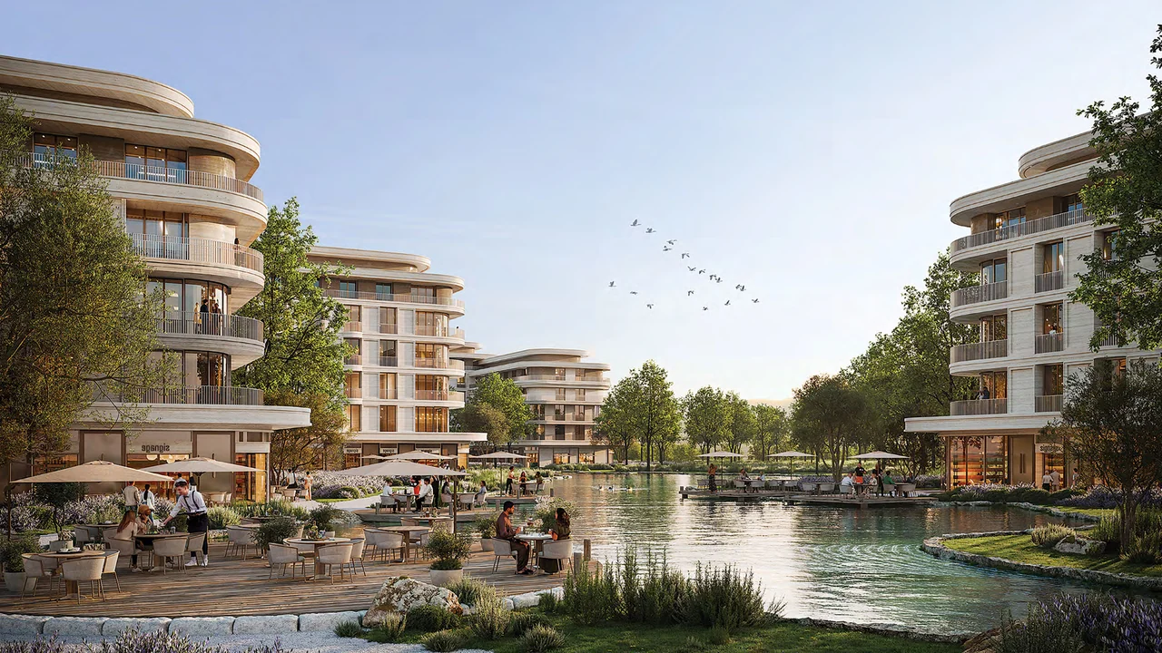 Proposed Tbilisi Waterfront residences opening onto landscaped water and generous public space