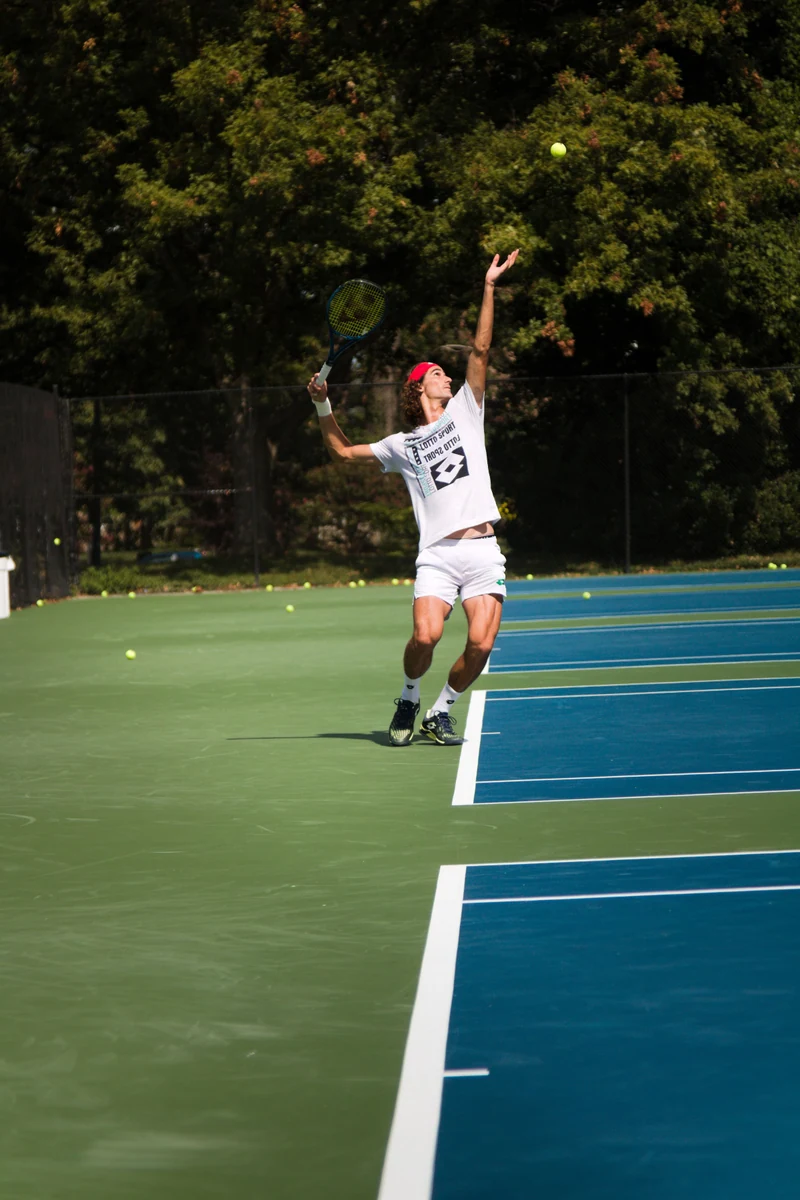 Tennis in classic whites — lifestyle reference
